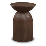 Opani Concrete Indoor/Outdoor End Table in Brown