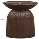 Opani Concrete Indoor/Outdoor End Table in Brown