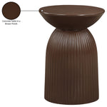 Opani Concrete Indoor/Outdoor End Table in Brown