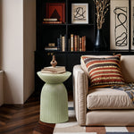 Opani Concrete Indoor/Outdoor End Table in Green