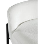 Burton Chenille Fabric Upholstered Counter Stool in Cream