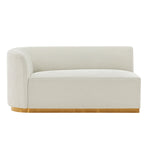 Daria 132" Chenille Sectional in Ivory