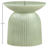 Opani Concrete Indoor/Outdoor End Table in Green