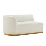 Daria 132" Chenille Sectional in Ivory