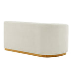 Daria 132" Chenille Sectional in Ivory