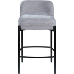 Burton Chenille Fabric Upholstered Counter Stool in Grey