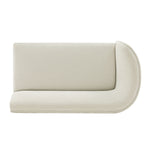 Daria 132" Chenille Sectional in Ivory