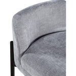 Burton Chenille Fabric Upholstered Counter Stool in Grey