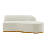 Daria 132" Chenille Sectional in Ivory