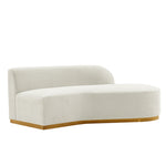 Daria 132" Chenille Sectional in Ivory
