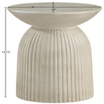 Opani Concrete Indoor/Outdoor End Table in Beige