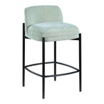 Burton Chenille Fabric Upholstered Counter Stool in Mint
