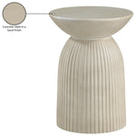 Opani Concrete Indoor/Outdoor End Table in Beige
