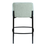 Burton Chenille Fabric Upholstered Counter Stool in Mint