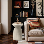 Opani Concrete Indoor/Outdoor End Table in Taupe