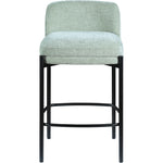 Burton Chenille Fabric Upholstered Counter Stool in Mint
