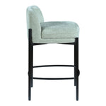 Burton Chenille Fabric Upholstered Counter Stool in Mint