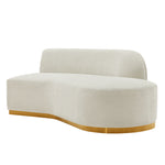 Daria 132" Chenille Sectional in Ivory