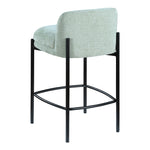 Burton Chenille Fabric Upholstered Counter Stool in Mint
