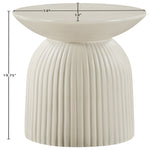 Opani Concrete Indoor/Outdoor End Table in Taupe