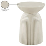 Opani Concrete Indoor/Outdoor End Table in Taupe