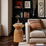 Opani Concrete Indoor/Outdoor End Table in Terracotta