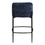 Burton Chenille Fabric Upholstered Counter Stool in Navy