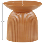 Opani Concrete Indoor/Outdoor End Table in Terracotta