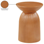 Opani Concrete Indoor/Outdoor End Table in Terracotta
