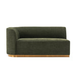 Daria 132" Chenille Sectional in Olive Green