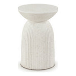 Opani Concrete Indoor/Outdoor End Table in Terrazzo