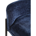 Burton Chenille Fabric Upholstered Counter Stool in Navy