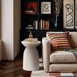 Opani Concrete Indoor/Outdoor End Table in Terrazzo