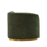 Daria 132" Chenille Sectional in Olive Green