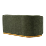 Daria 132" Chenille Sectional in Olive Green