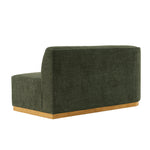 Daria 132" Chenille Sectional in Olive Green