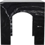 Palermo Marble End Table in Black