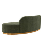 Daria 132" Chenille Sectional in Olive Green