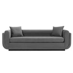 Edmonda 91" Velvet Sofa in Dark Gray
