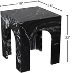 Palermo Marble End Table in Black