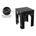 Palermo Marble End Table in Black