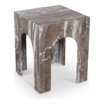 Palermo Marble End Table in Brown
