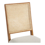 Butterfly Linen Textured Fabric Upholstered Dining Chair in Cream