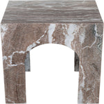 Palermo Marble End Table in Brown
