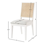 Butterfly Linen Textured Fabric Upholstered Dining Chair in Cream