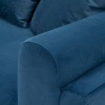 Edmonda 91" Velvet Sofa in Sapphire Blue