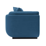 Edmonda 91" Velvet Sofa in Sapphire Blue
