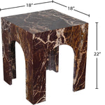 Palermo Marble End Table in Cherry