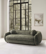 Tribeca 86" Chenille Sofa in Olive Green