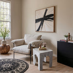 Palermo Marble End Table in White